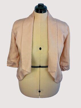 Velvet Heart Ruched Mid Sleeve Women's Indie Suit Jacket